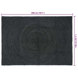 Area Rugs Dark Grey 140 x 200 cm Jute 42010563