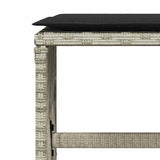 9 Piece Garden Dining Set with Cushions Light Grey Poly Rattan 3211499