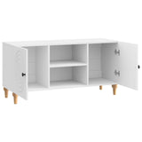 TV Cabinet High Gloss White 102 x 34.5 x 50 cm Engineered Wood 894239