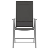 Folding Garden Chairs 4 pcs Textilene Black 312182