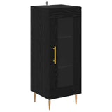 Highboard 2 pcs Black Oak Glass 3416198