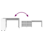 ZNTS Corner Desk High Gloss White Engineered Wood 342661