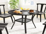 90 cm Garden Dining Table 4-5 cm Parasol Hole, Round Outdoor Dining Table, Steel Garden Table T3398P328065