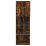 TV Cabinet with LED Lights Smoked Oak 30.5x30x90 cm 837009