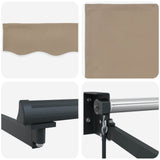 Retractable Awning Beige 4 x 2 m 100% Polyester and Aluminium 3419088