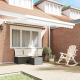 Retractable Awning White 300 x 250 cm Fabric and Metal 3330081