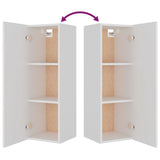 8 Piece TV Cabinet Set White Engineered Wood 3114294