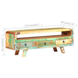 TV Cabinet 117x30x41 cm Solid Reclaimed Wood 321043