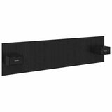Headboard with Cabinet 3 pcs Black Oak Engineered Wood 3416192
