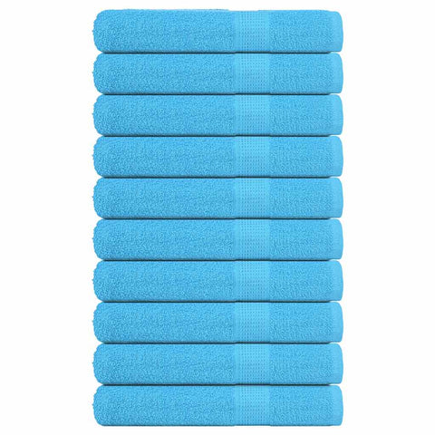 Towels 10 pcs Turquoise 100x200 cm 360 gsm 100% Cotton 136988