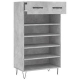 ZNTS Shoe Cabinet Concrete Grey 60x35x105 cm Engineered Wood 829608