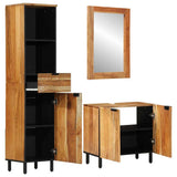 Bathroom Cabinet Set 3 pcs Natural 38 x 33 x 160 cm 3310013