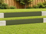 Garden Cover Profile 2 pcs 100 x 10 x 15 cm Steel Olive Green 8012912