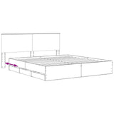 Bed Frame with Storage and Headboard Artisan Oak 180 x 200 cm 3445836