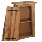 Bathroom Wall Cabinet Solid Pinewood 42x23x70 cm 246039