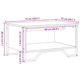 Coffee Table Black 75x51x40 cm Engineered Wood 848484
