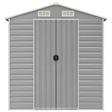 Garden Shed Light Grey 191x215x198 cm Galvanised Steel 3188243