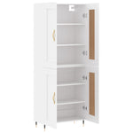 Highboard White 69.5x34x180 cm Engineered Wood 3199665