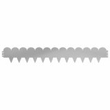Lawn Edging 50 pcs 103 x 15 cm Steel Silver 8008667