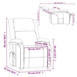 Massage Chair Grey Faux Leather 340165