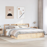 Bed Frame with Headboard 180x200 cm Super King Solid Wood Pine 3307074