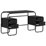 Desk with Storage Black Oak 145 x 50 x 75 cm 8008008
