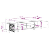 5 Piece LED TV Cabinet Artisan Oak Engineered Wood 3416770