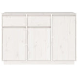 Sideboard White 110x34x75 cm Solid Wood Pine 814330