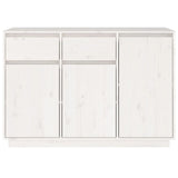 Sideboard White 110x34x75 cm Solid Wood Pine 814330