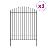 Garden Fence WOERDEN 3 pcs 170 x 225 cm Powder-Coated Steel 3360105