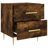 Bedside Cabinets 2 pcs Smoked Oak 40x35x47.5 cm Engineered Wood 827287