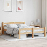 Bed Frame without Mattress Solid Pinewood 120x200 cm 322063