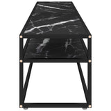 TV Cabinet Black Marble 180x40x40.5 cm Tempered Glass 331725