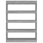 Book Cabinet/Room Divider Grey Sonoma 100x30x135 cm 813636
