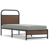 Bed Frame without Mattress 80x200 cm Brown Oak Engineered Wood 4100473