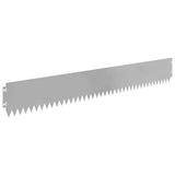 Lawn Edging 20 pcs 103 x 15 cm Steel Silver 8008464