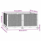 Raised Bed 80x80x38 cm Polypropylene 316525