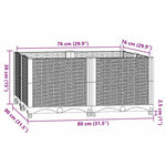 Raised Bed 80x80x38 cm Polypropylene 316540
