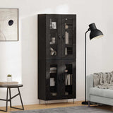 Highboard Black Oak 69.5 x 34 x 180 cm Engineered Wood 3403176
