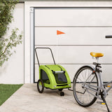 Pet Bike Trailer Green Oxford Fabric and Iron 93983