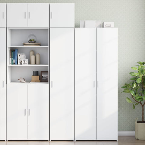 Slim Storage Cabinet White 40x42.5x225 cm Engineered Wood 3281273