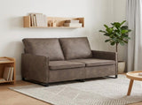 2 Seater Sofa Dark Grey 130 x 81 x 82 cm Faux Suede Fabric 42040993