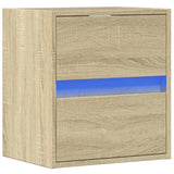 TV Wall Cabinet with LED Lights Sonoma Oak 41x31x45 cm 852275