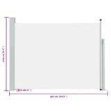 ZNTS Patio Retractable Side Awning 140x500 cm Cream 48395