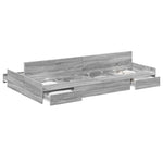 Storage Bed Frame Grey sonoma 120 x 200 cm Engineered wood 3335306
