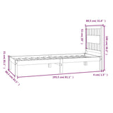 Bed Frame without Mattress Solid Wood Small Single 3103893