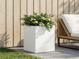 Garden Planter White 40 x 40 x 50 cm Cold-rolled Steel 8005360