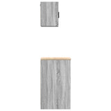 ZNTS Garage Cabinets 2 pcs Grey Sonoma Engineered Wood 3328292