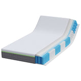Mattress White and Grey 90 x 190 cm Pocket Spring 4106370