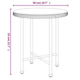 Garden Dining Set Black Steel, Polyethylene with a Rattan Look 3157832